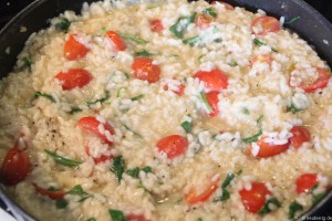 Tomaten-Rucola-Risotto mit Weizenbier