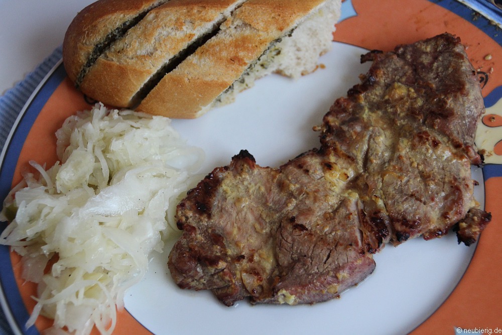 Grillen & Bier: Steaks in Bier-Senf-Creme